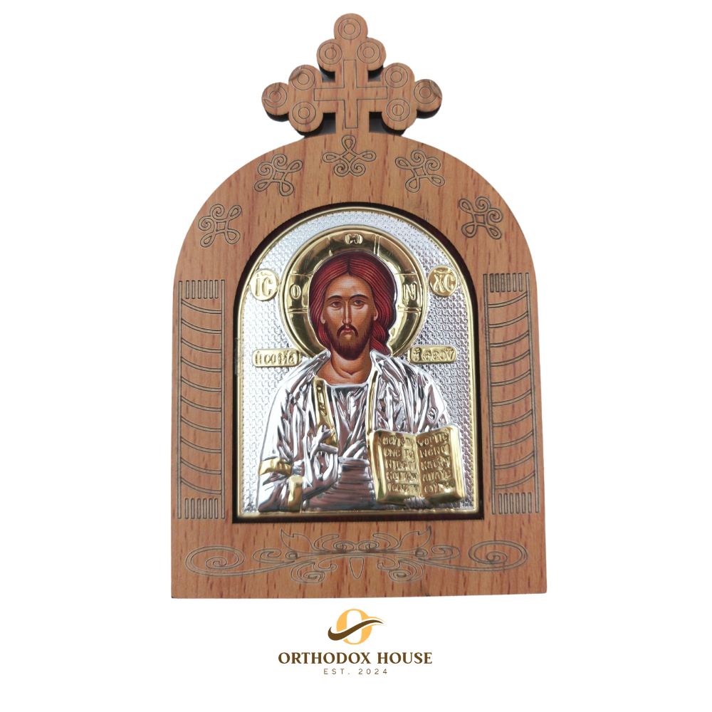 Jesus Christ Chased Icon In Wooden Frame Jesus Christ Chased Icon In Wooden Frame